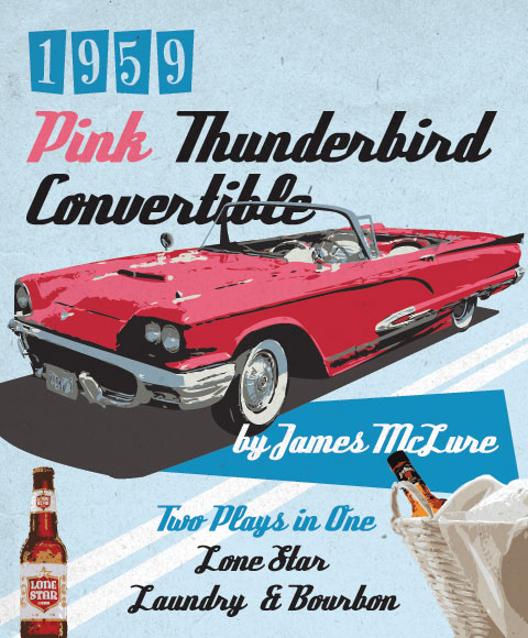 1959 Pink Thunderbird Convertible (Poster)