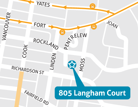 805 Langham Court is just off of Rockland between Linden and Moss.