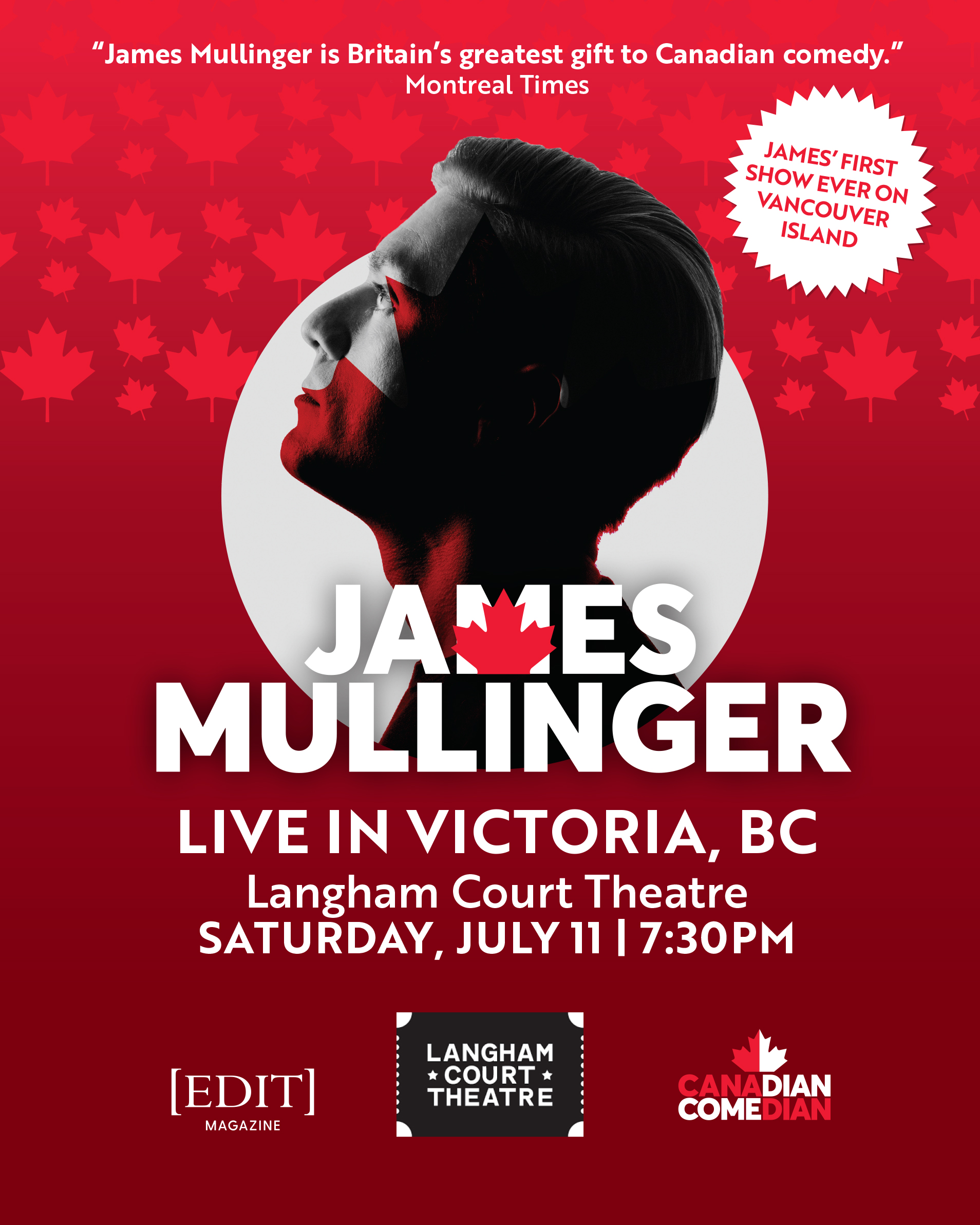 James Mullinger – July 11, 2026 at Langham Court Theatre